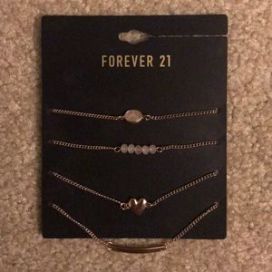 Set of gold necklaces